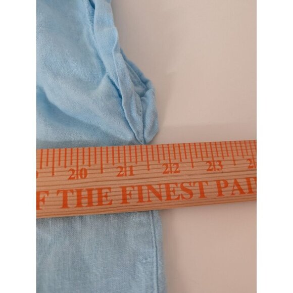 Orvis Linen Blend Shirt Womens Size Large Blue Beach Lightweight Short Sleeve - Picture 7 of 8